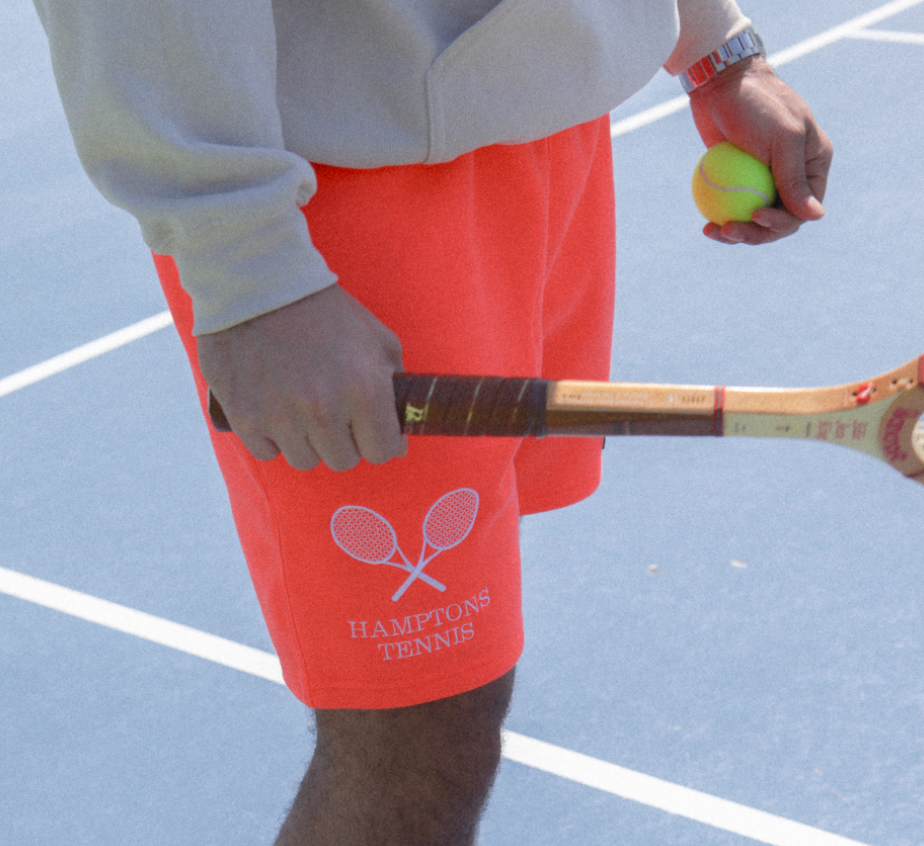 Hamptons Tennis Shorts Neon Orange
